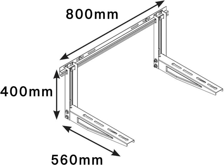 Fischer Klima Strong 521762 – Staffe con traversa per unità esterne climatizzatori