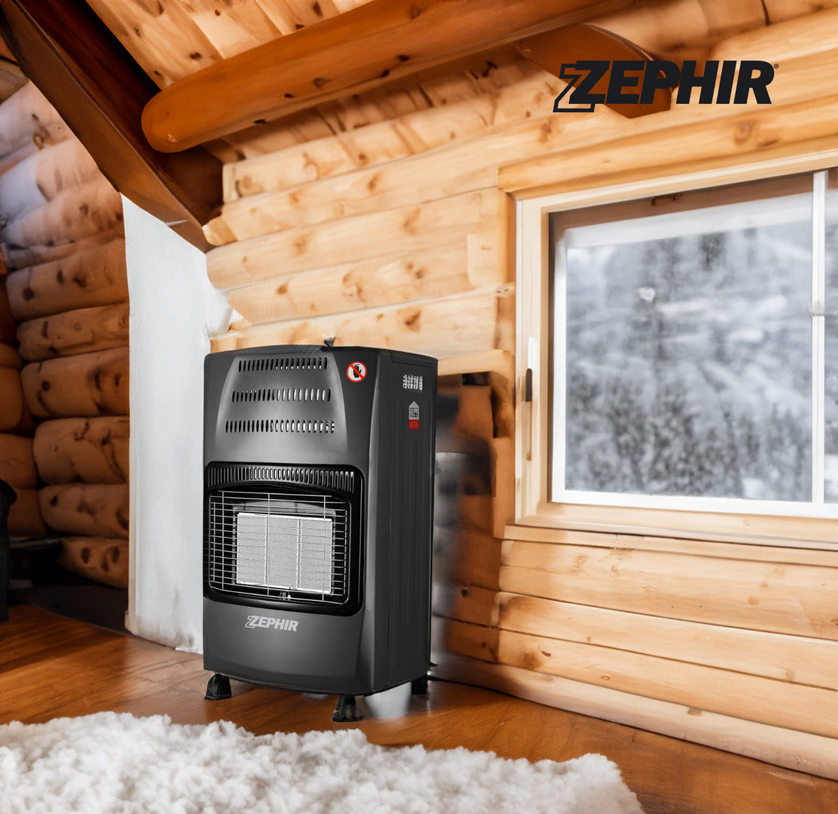 Zephir Stufa Gas pieghevole 3 livelli POTENZA4,2 Kw No Kit Regol. ZGS41200 - ambientato