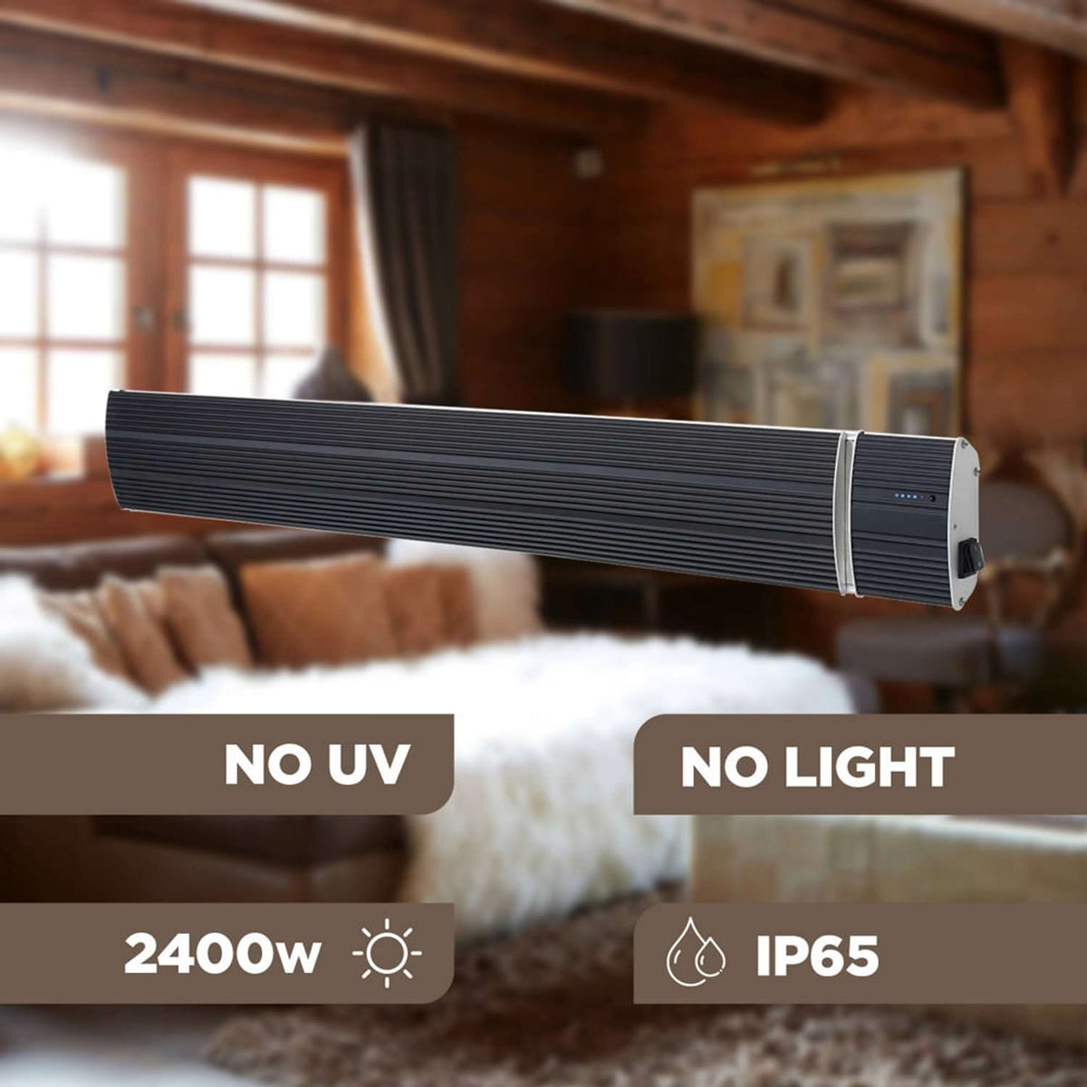 SINED CALORE Nero 2400 WiFi, riscaldatore a infrarossi IR-C per esterni — vista 6