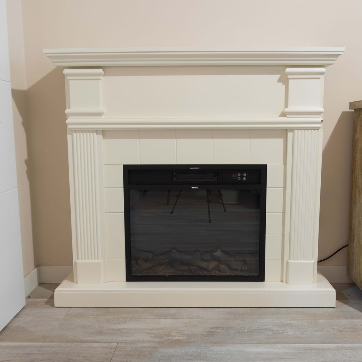 SINED Cornice camino Caldera bianco crema in MDF — vista 2