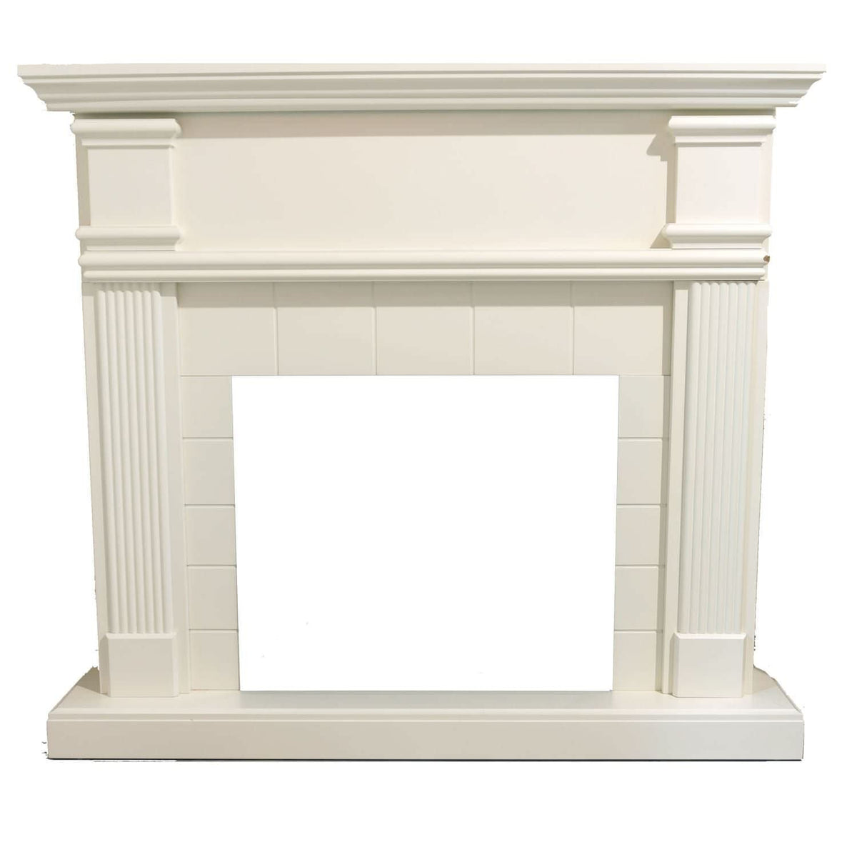 SINED Cornice camino Caldera bianco crema in MDF