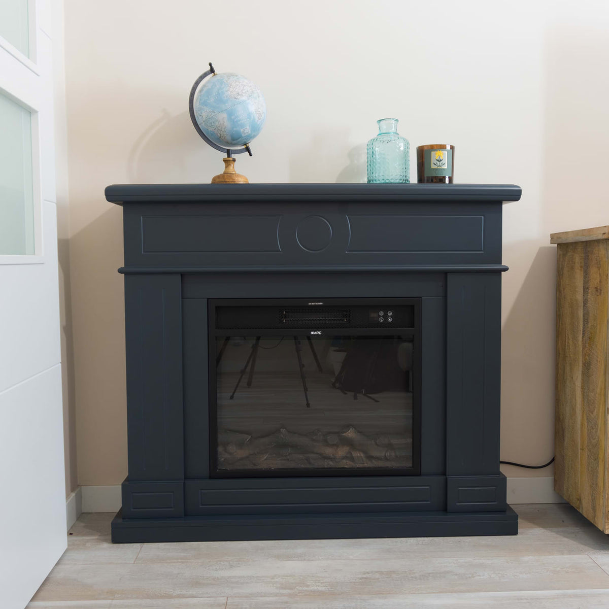 SINED Cornice camino Caldera grigio antracite in MDF — vista 2