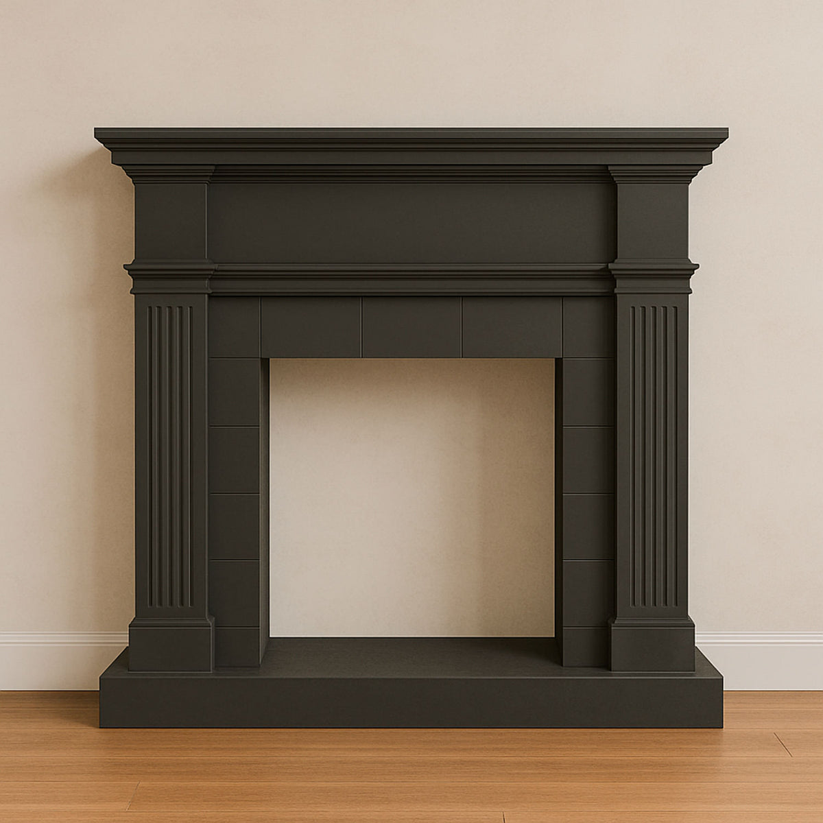 SINED Cornice camino Caldera grigio antracite in MDF — vista 3