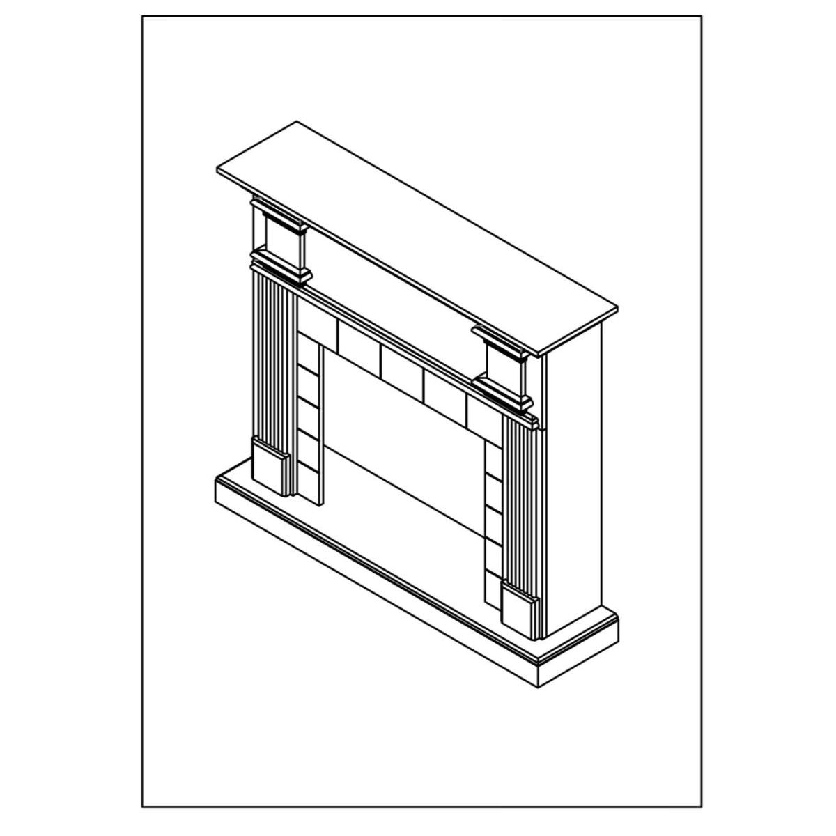 SINED Cornice camino Caldera grigio antracite in MDF — vista 4
