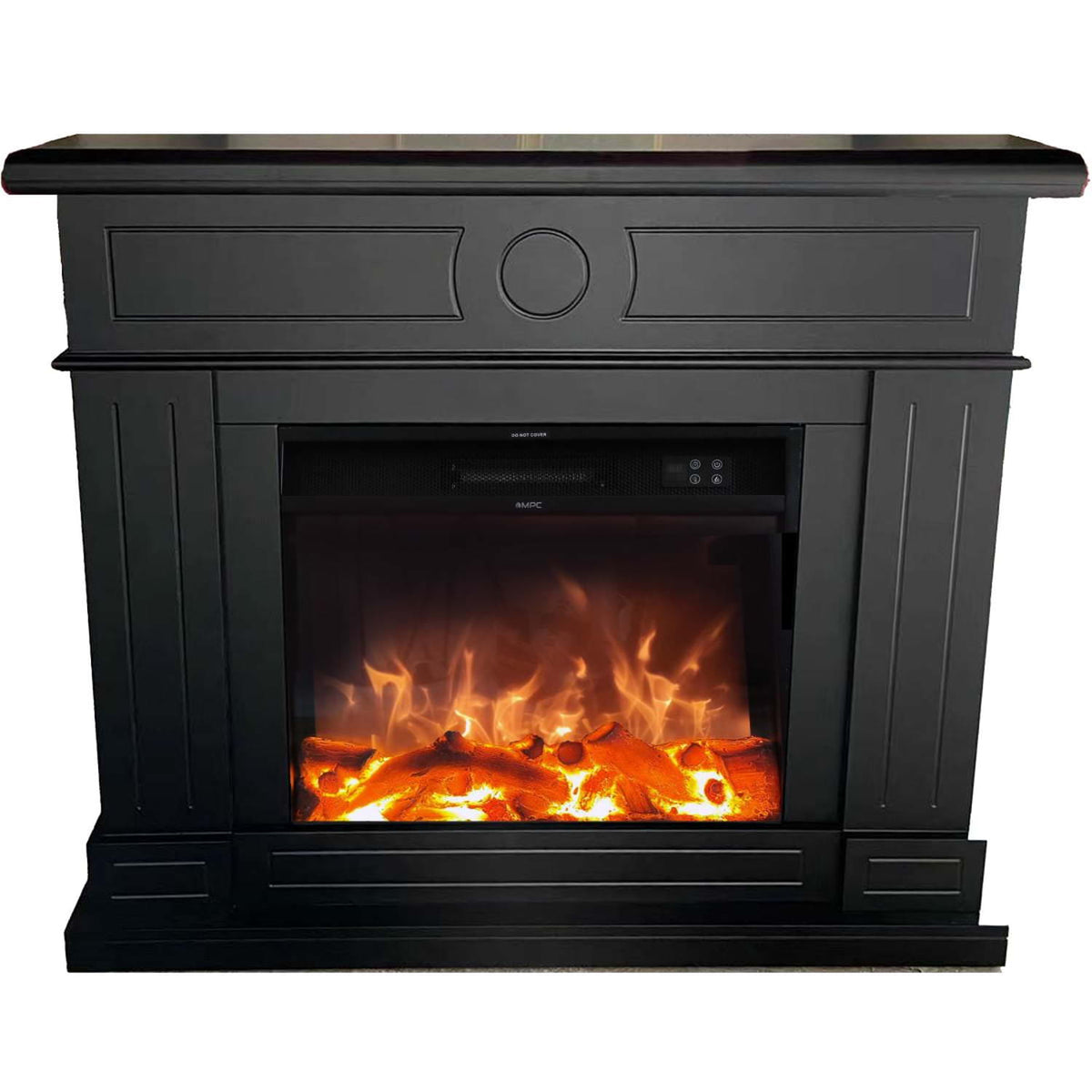 SINED Cornice camino Lipari nero profondo in MDF — vista 3