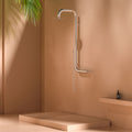 Doccia a parete Cabras, finitura Inox