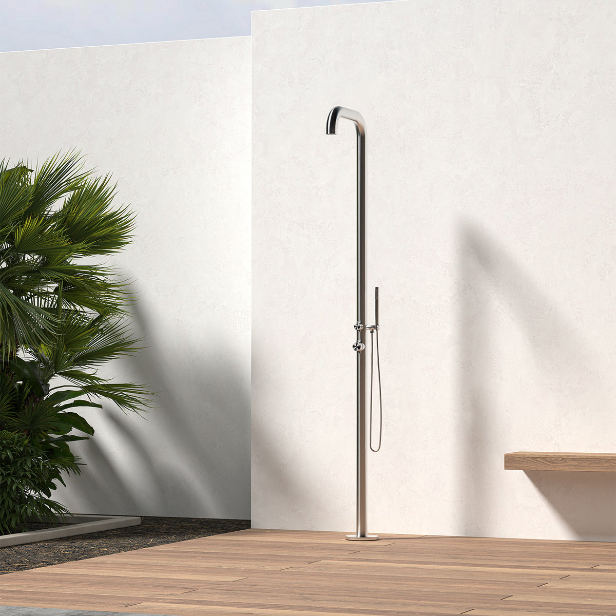 Doccia da esterno Chia, finitura Inox