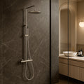 Doccia a parete Levante, finitura Inox