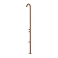 SINED Quartu Doppio TMP, doccia temporizzata con soffione e lavapiedi in inox 316L — Oro rosa
