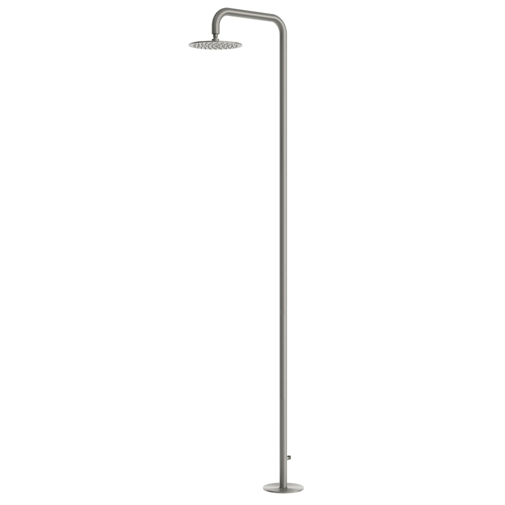 SINED Doccia da esterno Santadi predisposta per gettoniera, inox 316L — Canna di fucile