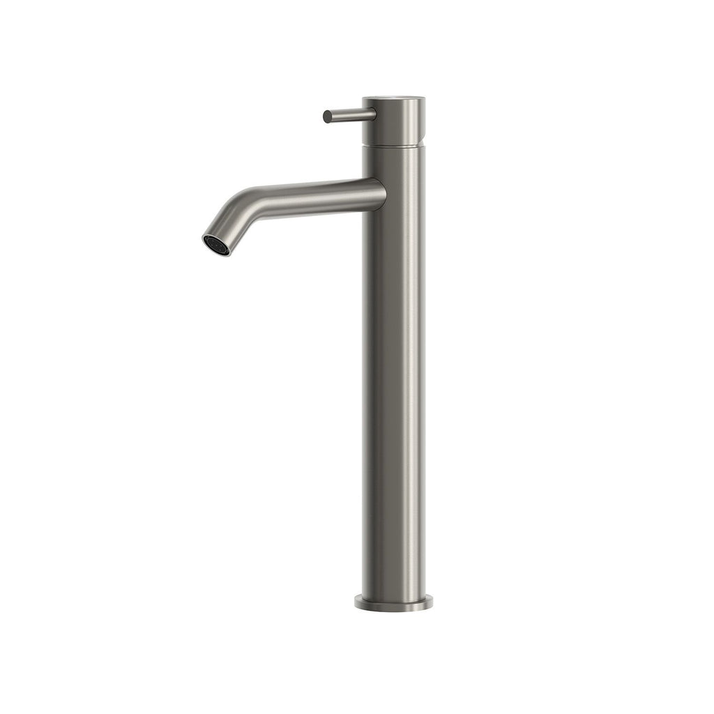 SINED Rubinetto lavabo Levante alto 25 cm in acciaio inox 316L — Canna di fucile