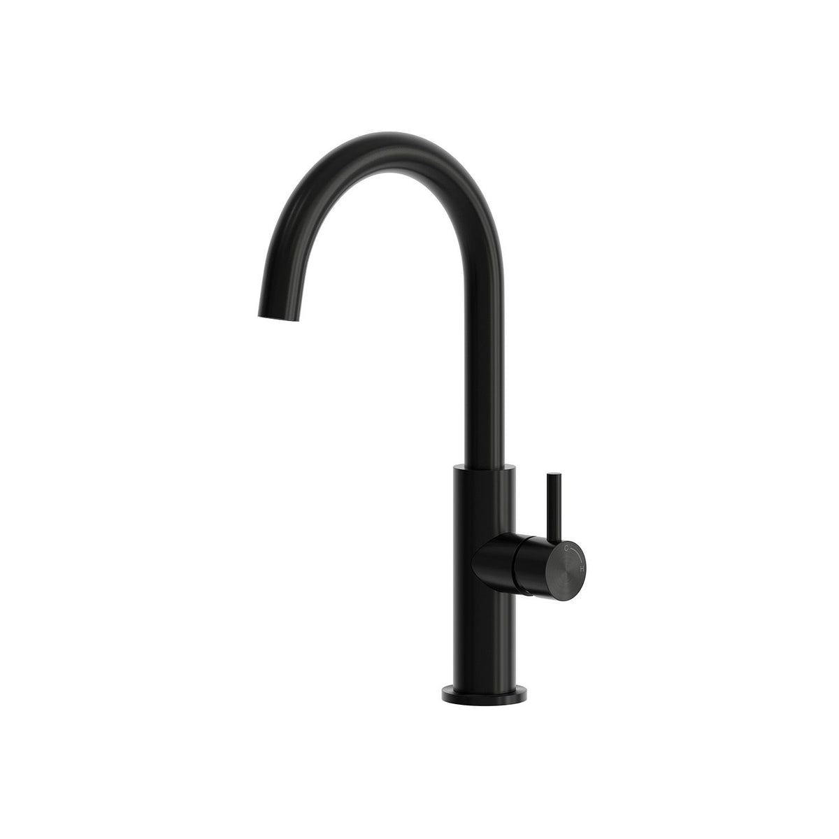 SINED Rubinetto cucina Levante alto 32 cm in acciaio inox 316L — Nero