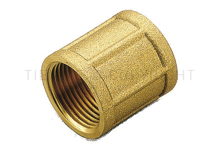 Manicotto femmina-femmina 1/2" × 3/8" in ottone Tiemme Art. 1550