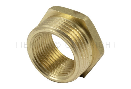 Riduzione maschio-femmina 1/2" × 3/8" in ottone Tiemme